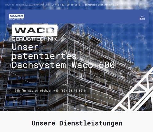 WACO Wetterschutz Dachsysteme GmbH | Gerüstbau und Wetterschutzdächer WACO Wetterschutz Dachsysteme GmbH Erfahrung WACO Wetterschutz Dachsysteme GmbH | Gerüstbau und Wetterschutzdächer WACO Wetterschutz Dachsysteme GmbH Öffnungszeit