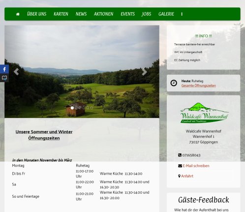 Waldcafe Wannenhof  Hohenstaufen  Gaststätte  Gastronomie  Göppingen  Ausflugslokal  Berggaststätte Hohenstaufen   Waldcafe Wannenhof  öffnungszeit