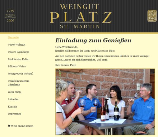 Weingut und Gästehaus Platz in St. Martin Pfalz  öffnungszeit