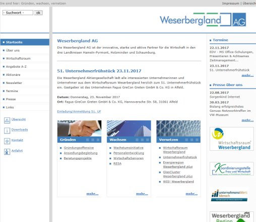 Gründen wachsen vernetzen Weserbergland AG Erfahrung Gründen wachsen vernetzen Weserbergland AG Öffnungszeit