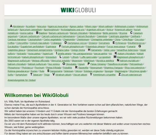 WikiGlobuli   Informationen und Anwendungsgebiete einiger Globuli  öffnungszeit