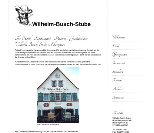 Wilhelm Busch Stube Ihr Hotel Restaurant in Ebergötzen Willkommen Erfahrung Wilhelm Busch Stube Ihr Hotel Restaurant in Ebergötzen Willkommen öffnungszeit