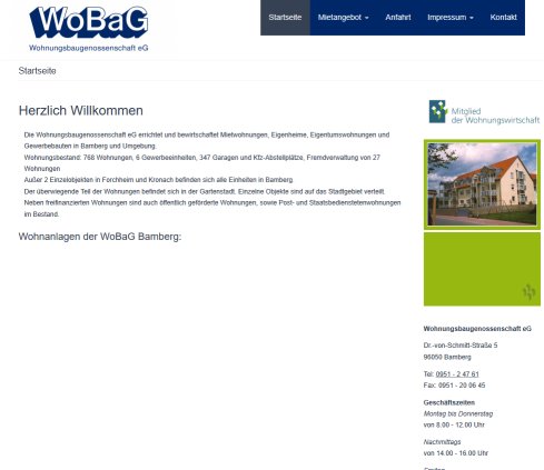 WoBaG | Wohnungsbaugenossenschaft eG Wohnungsbaugenossenschaft eG &ouml;ffnungszeit