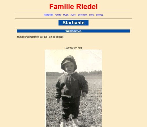 Homepage der Famile Riedel  öffnungszeit