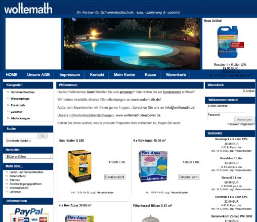 Woltemath Shop Woltemath Schwimmbadbau GmbH öffnungszeit