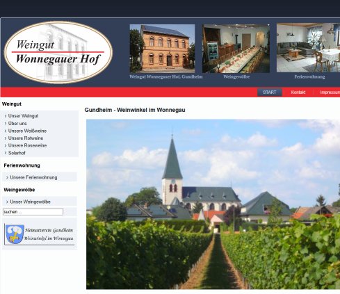 Weingut Wonnegauer Hof  Gundheim / Rheinhessen   Wein   Ferienwohnung   Weingewölbe Weingut Wonnegauer Hof GbR öffnungszeit