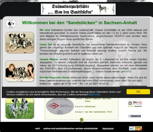 Dalmatiner aus Schermen | Von den Sandstücken in Sachsen Anhalt Erfahrung Dalmatiner aus Schermen | Von den Sandstücken in Sachsen Anhalt Öffnungszeit
