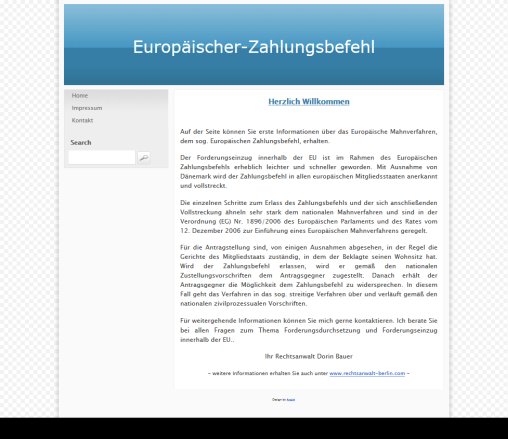 Europ&auml;ischer Zahlungsbefehl Europ&auml;isches Mahnverfahren  &ouml;ffnungszeit