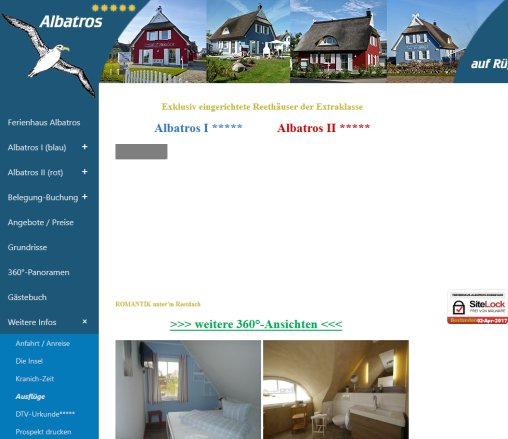 Ferienhaus ALBATROS  &ouml;ffnungszeit