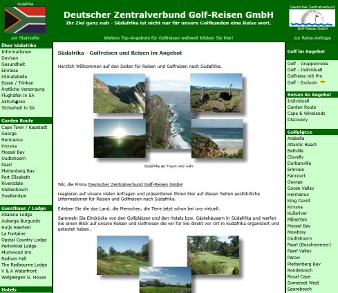 Golfreisen   Golfurlaub   Reisen   Südafrika Deutscher Zentralverbund Golf Reisen GmbH öffnungszeit