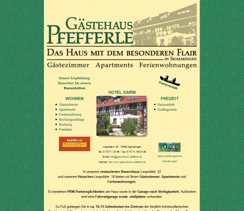 Gästehaus Pfefferle   Hotel Garni   Gästezimmer   Apartments   Ferienwohnungen  öffnungszeit