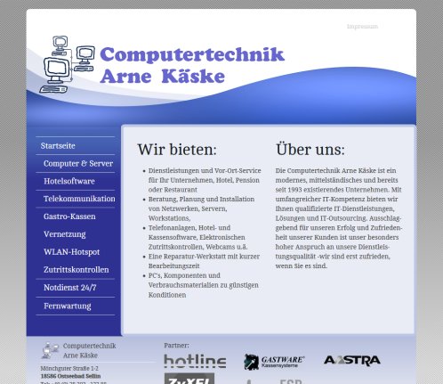 Startseite: Computertechnik Arne Käske  öffnungszeit