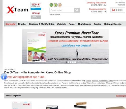 Xerox Shop für hochwertige Drucksysteme | xteam shop.de X Team Bocholt GmbH & Co. KG öffnungszeit