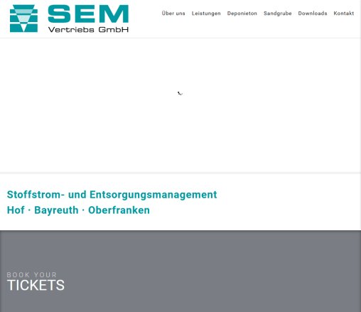 SEM Vertriebs GmbH  Feilitzsch  Franken  Bayern · Bodenverwertung  Entsorgungsmanagement  Deponiemanagement  Stoffstrommanagement SEM Vertriebs GmbH &ouml;ffnungszeit