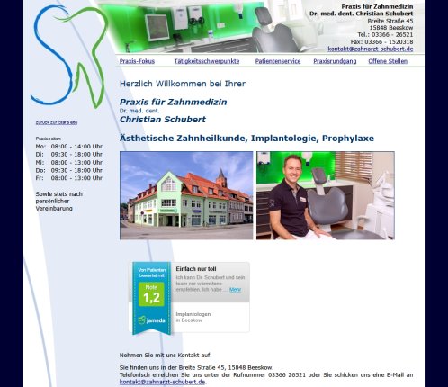 Praxis für Zahnmedizin Dr. med. dent. Christian Schubert Erfahrung Praxis für Zahnmedizin Dr. med. dent. Christian Schubert Öffnungszeit