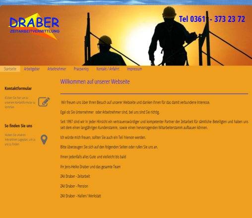 Zeitarbeitsvermittlung ZAV DRABER GMBH ZAV Draber GmbH &ouml;ffnungszeit