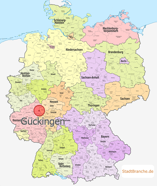Gückingen Karte Rhein-Lahn-Kreis Rheinland-Pfalz