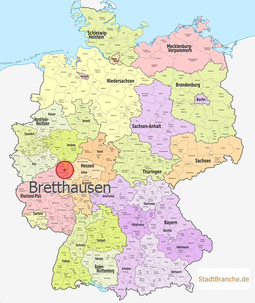 Bretthausen Karte Westerwaldkreis Rheinland-Pfalz