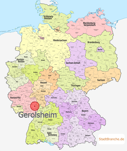 Gerolsheim Karte Landkreis Bad Dürkheim Rheinland-Pfalz