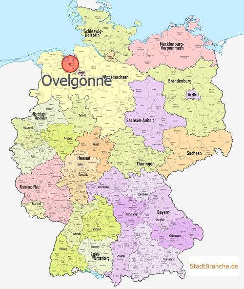 Ovelgönne Karte Landkreis Wesermarsch Niedersachsen