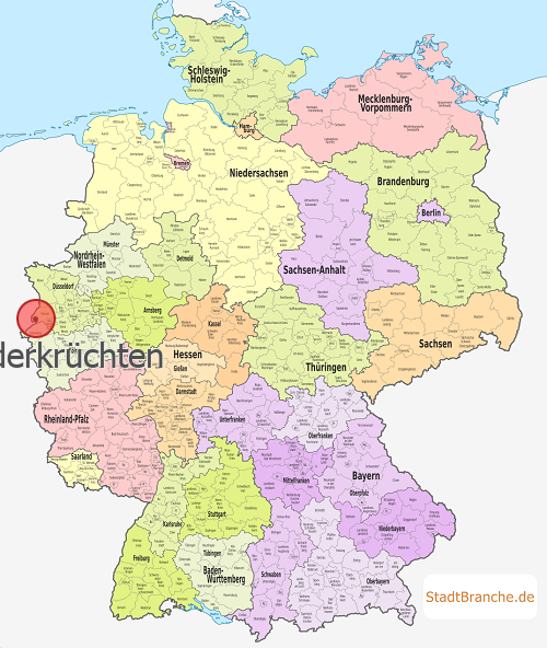 Niederkrüchten Karte Landkreis Viersen Nordrhein-Westfalen