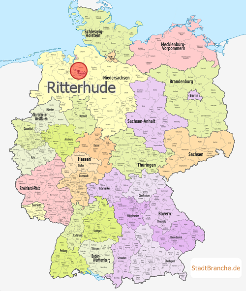 Ritterhude Karte Landkreis Osterholz Niedersachsen