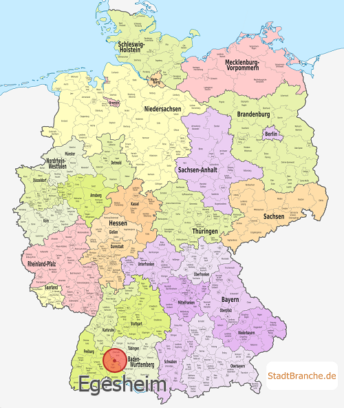 Egesheim Karte Landkreis Tuttlingen Baden-Württemberg