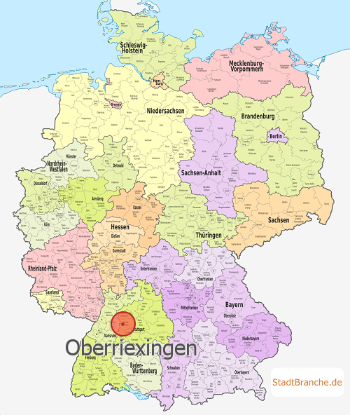 Oberriexingen Karte Landkreis Ludwigsburg Baden-Württemberg