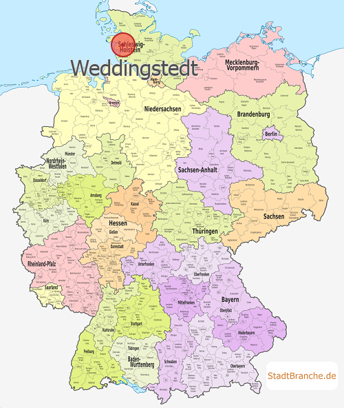 Weddingstedt Karte Landkreis Dithmarschen Schleswig-Holstein