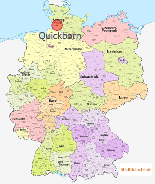 Quickborn Karte Landkreis Dithmarschen Schleswig-Holstein