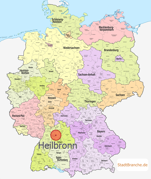 Heilbronn Karte Kreisfreie Stadt Heilbronn Baden-Württemberg