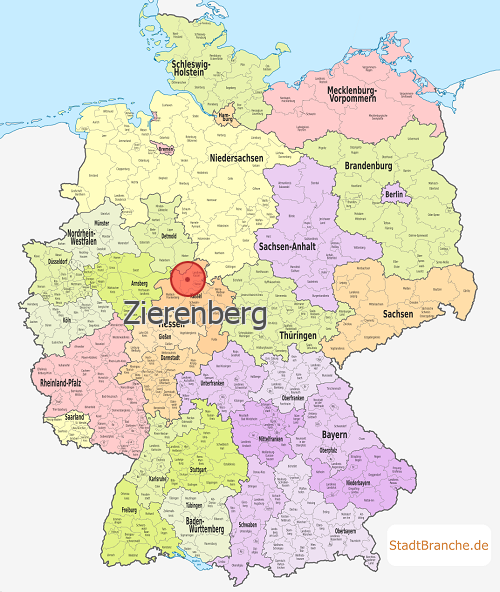 Zierenberg Karte Landkreis Kassel Hessen