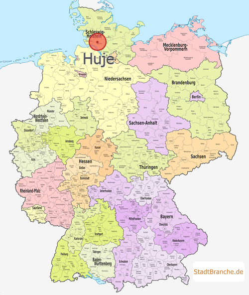 Huje Karte Landkreis Steinburg Schleswig-Holstein