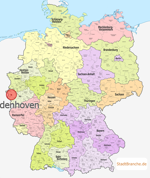 Aldenhoven Karte Landkreis Düren Nordrhein-Westfalen