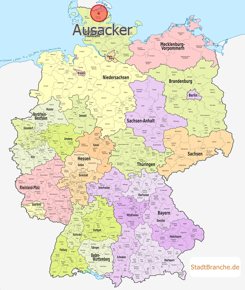 Ausacker Karte Landkreis Schleswig-Flensburg Schleswig-Holstein