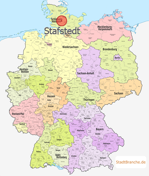 Stafstedt Karte Landkreis Rendsburg-Eckernförde Schleswig-Holstein