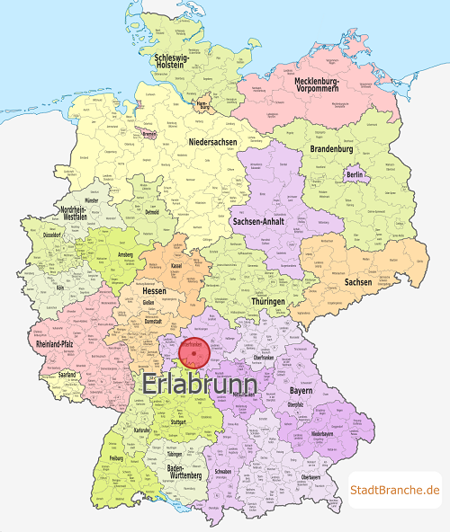 Erlabrunn Karte Landkreis Würzburg Bayern