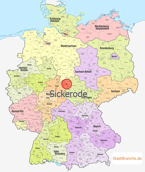 Sickerode Karte Landkreis Eichsfeld Thüringen