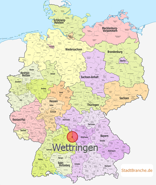 Wettringen Karte Landkreis Ansbach Bayern