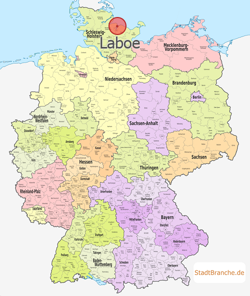 Laboe Karte Landkreis Plön Schleswig-Holstein