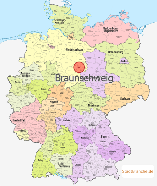 Braunschweig Karte Kreisfreie Stadt Braunschweig Niedersachsen