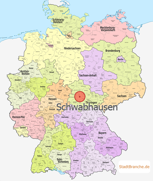 Schwabhausen Karte Landkreis Gotha Thüringen