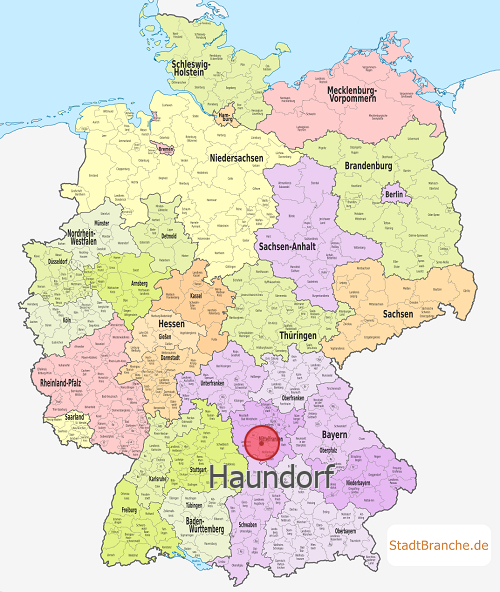 Haundorf Karte Landkreis Weißenburg-Gunzenhausen Bayern