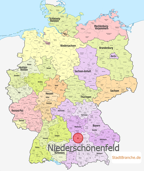 Niederschönenfeld Karte Landkreis Donau-Ries Bayern