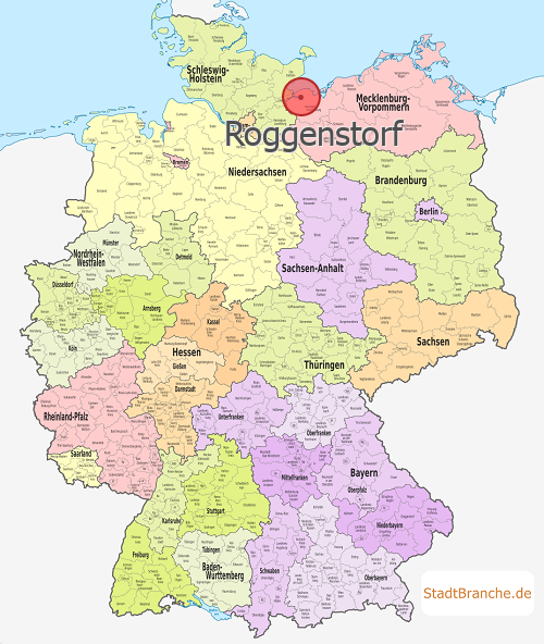 Roggenstorf Karte Landkreis Nordwestmecklenburg Mecklenburg-Vorpommern