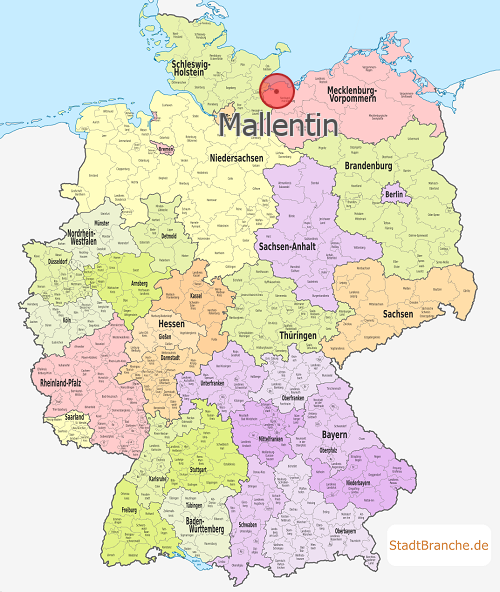 Mallentin Karte Landkreis Nordwestmecklenburg Mecklenburg-Vorpommern