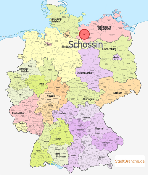 Schossin Karte Landkreis Ludwigslust Mecklenburg-Vorpommern