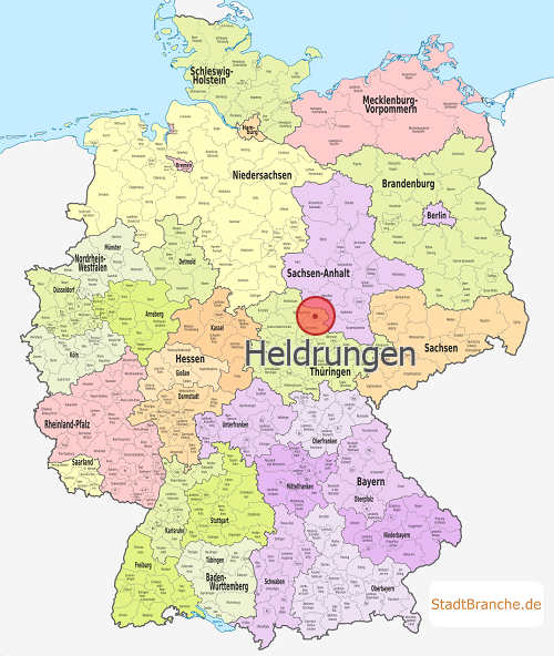 Heldrungen Karte Kyffhäuserkreis Thüringen