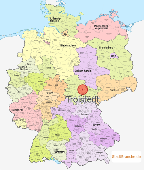 Troistedt Karte Landkreis Weimarer Land Thüringen