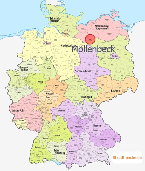 Möllenbeck Karte Landkreis Ludwigslust Mecklenburg-Vorpommern